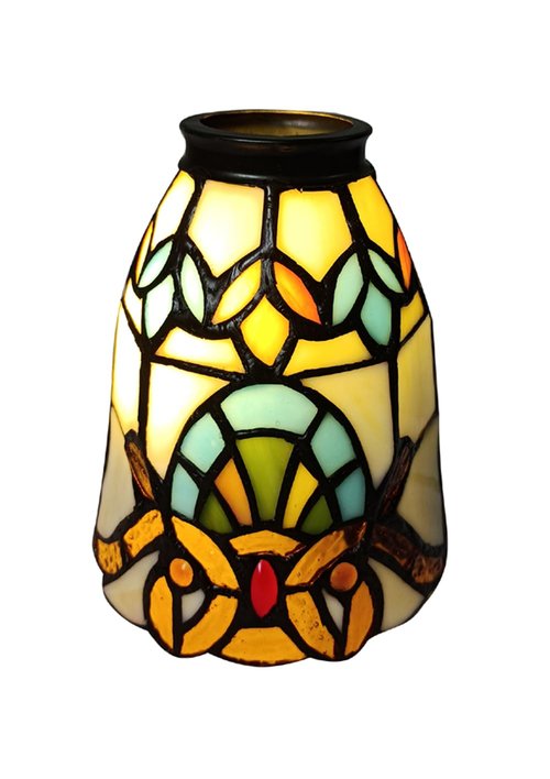 Tiffany Style Lamp Shade Only, Chandelier and Wall Lamp Replacement Shade, NAD06001, Baroque Style, Stained Glass Chimney, Dual Use, Multi-colored by NADUOXRK