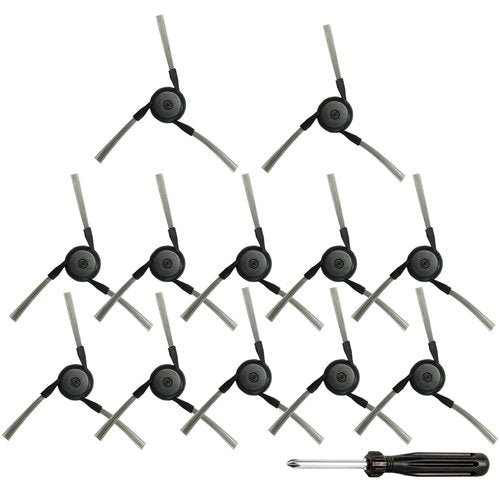 (12 Pack) Side Brush Replacement Compatible with Dreame X40 Ultra/X50 Ultra/L40 Ultra/D20 Pro Plus, Aqua10 Ultra Roller/Pro Track, Mova P50 Ultra/P50 Pro Ultra/P10 Pro Ultra/V50 Ultra Robot Vacuum