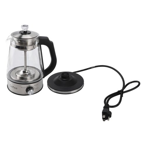 CHEOTIME Electric Kettle, 1.2l 600w Glass Electric Tea Kettle 4 Speed Temperature Adjustment Keep Warm Removable Infuser Auto Shut Off, Stainless Steel Hot Water Boiler for Coffee Tea