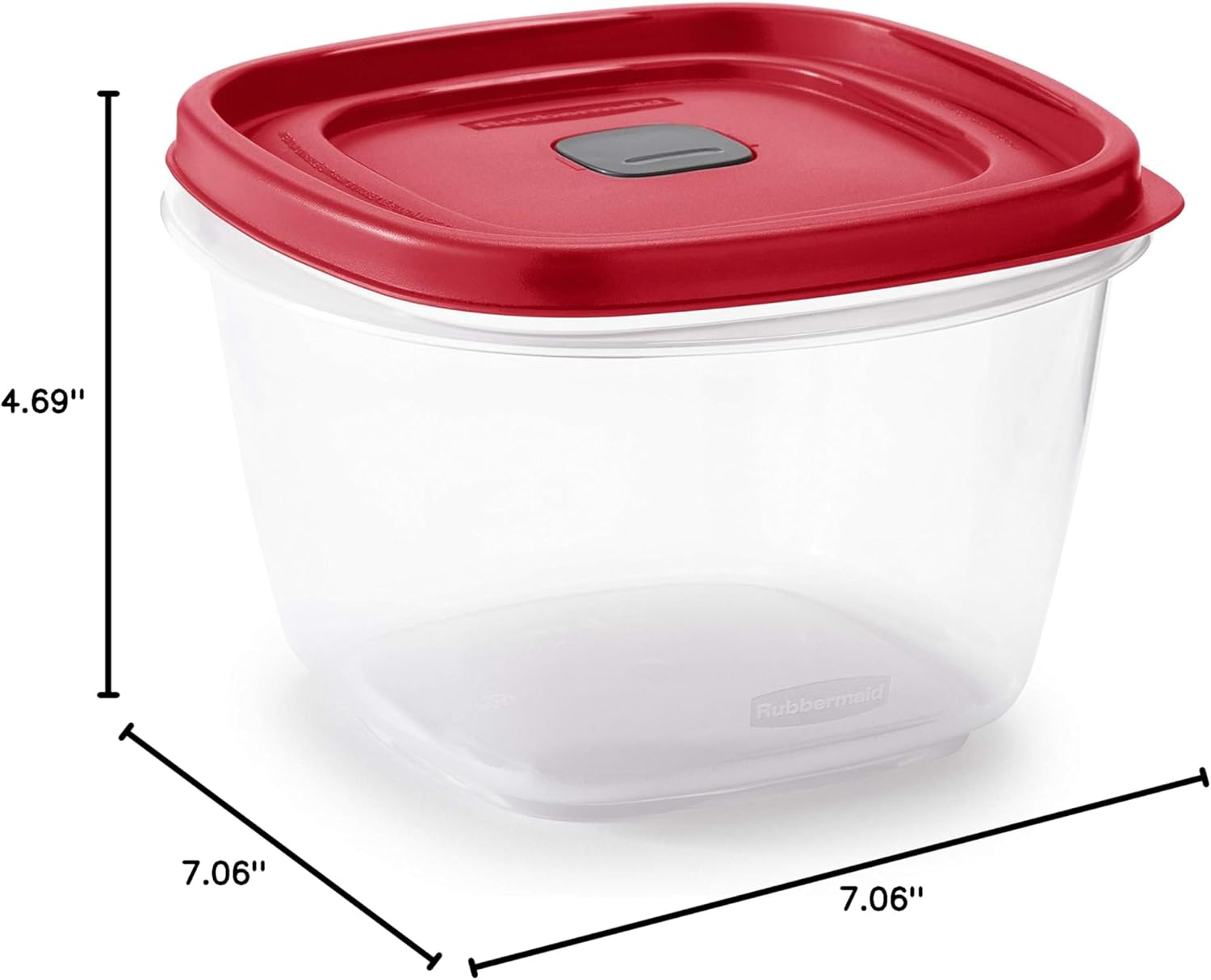 Rubbermaid Easy Find Food Storage Containers - 7-Cup Size with Vented Lid - Red Color