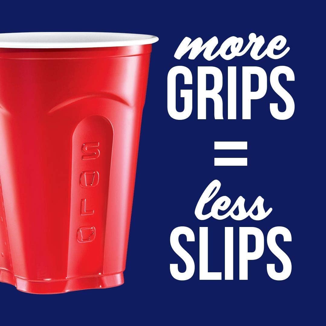 SOLO Cup Company Red Squared Plastic Party Cups - 18 Ounce, 200 Count | Perfect for Events & Gatherings