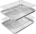 ROTTAY Baking Sheet Set - Stainless Steel Cookie Pans with Cooling Racks | Nonstick, Heavy Duty, 16 x 12 Inches