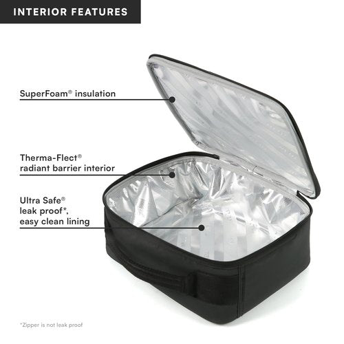 Titan Fridge Cold Lunch Box With 2 350g Ice Walls®, Black Ice