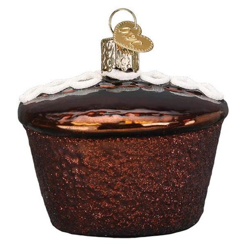 Old World Christmas Hostess Cupcake Glass Blown Ornament for Christmas Tree, Handcrafted Holiday Decoration, Snack Collection