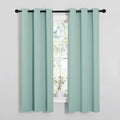 NICETOWN Blackout Curtains - Thermal Insulated Kitchen Draperies | Aqua, 34 x 63 Inches, One Pair