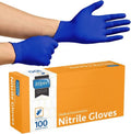 Inspire Cobalt Blue Nitrile Disposable Gloves - 4.5 Mil Medical Exam & Cleaning Safety Gloves