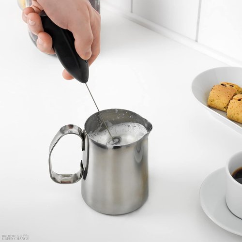 4 PCs Battery Stirrer – 7.7 Inch Coffee Mixer Set in Assorted Colors with Stainless Steel Rods for Stirring Milk – Durable, Rust Resistant, Easy to Clean Tools for Dairy and Non-Dairy Milk Like