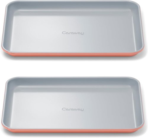 Caraway Nonstick Ceramic Baking Sheet Duo (9x13”) - Non-Toxic & Oven Safe - Perfect for Baking & Roasting - Perracotta