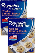 Reynolds Kitchens Parchment Paper Baking Sheets - Pre-Cut, 22 Sheets Per Pack (2 Packs)