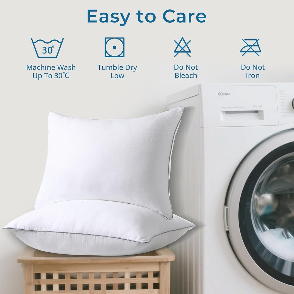 Sasttie Pillows | Standard Size Set of 4 - Oeko-Tex Certified Down Alternative, Hotel Quality, Machine Washable