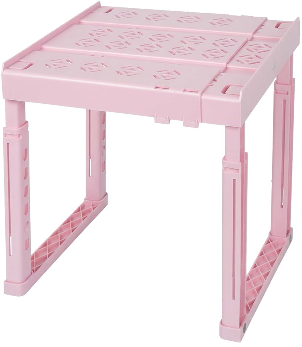 Piffny Locker Organizer Shelf， Adjustable Width and Height, Ideal Locker for School, Office, and Gym Lockers… (Pink)