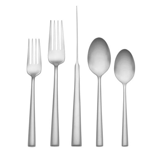 Kate Spade New York Malmo Satin 5-Piece Flatware Place Setting, 1.05 LB, Metallic