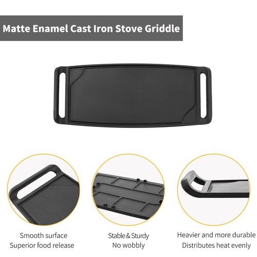 19.1 In AEB72914211 Griddle Replacement Parts for LG Gas Stove Parts Top Cast Iron Center Burner Griddle AEB72914208 AEB72914204 LDG4313ST LG Gas Range Cooktop Griddle Plate Flat Top Pan 1Pcs