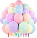 PartyWoo Pastel Balloons - 101pcs 12 Inch Rainbow Latex Balloons for Baby Showers & Celebrations