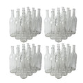 FastRack - 750ml Clear Bordeaux Wine Bottles (Pack of 48) | W5 Clear/Flint Flat-Bottomed Cork Top Liquor Bottles | 750 ml Glass Bottle for Wine Making | 4 Cases of 12 - NO CORKS INCLUDED