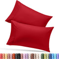 Utopia Bedding Queen Pillow Cases - Soft Brushed Microfiber - 2 Pack, Fade Resistant, 20 x 30 Inches | Red