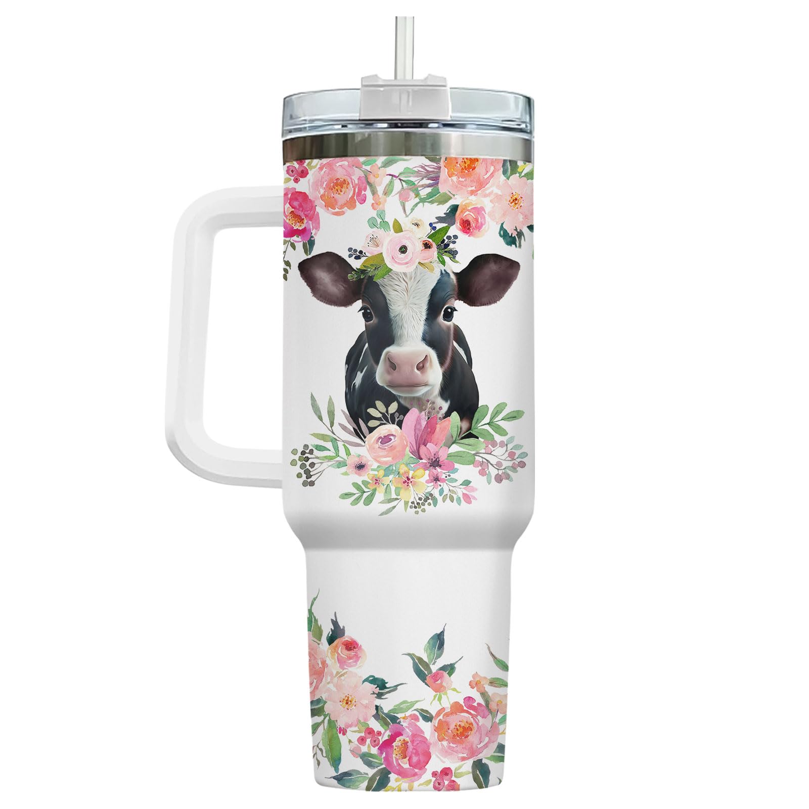 34HD Sloths Tumbler 40oz with Handle and Straw, Just A Girl Who Loves Sloth Vacuum Insulated Travel Coffee Mug, Special Gifts for Her on Mother's Day - Birthday Present to Mom, Girls & Women