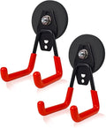 EDSRDUX Heavy Duty Magnetic Hooks - Strong Anti-Slip Rubber Coated Utility Hooks for Tools & Garage (Medium - 2 Pack)