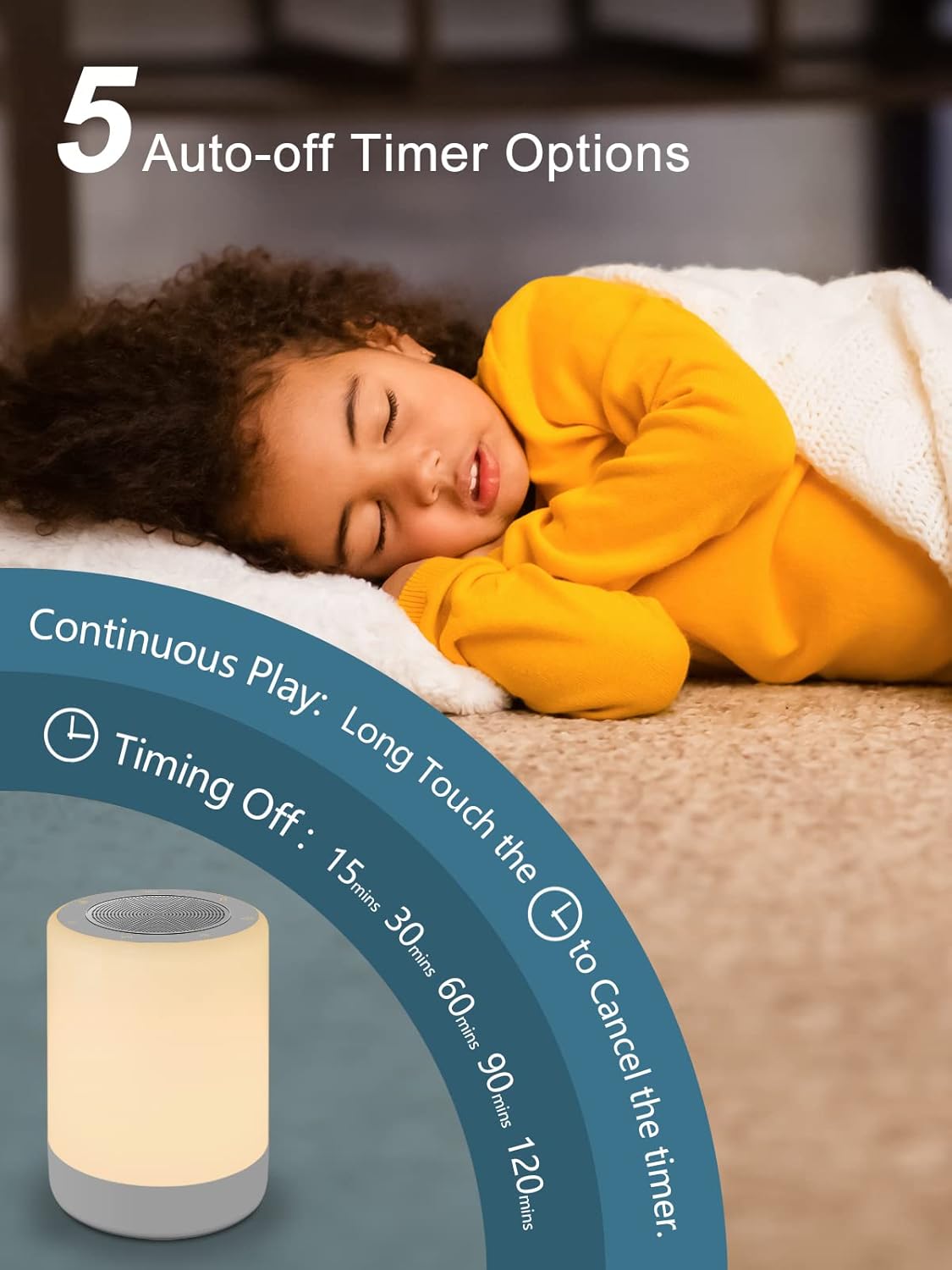Sound Machine - White Noise Machine for Babies | 32 High Fidelity Sounds & Night Light Feature