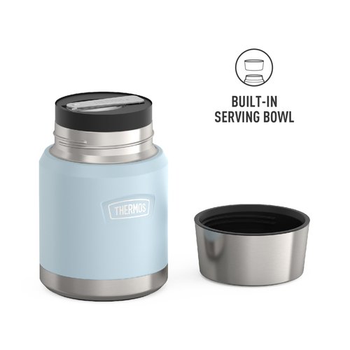 THERMOS ICON Stainless Steel Food Jar with Spoon, 16 Ounce, Glacier