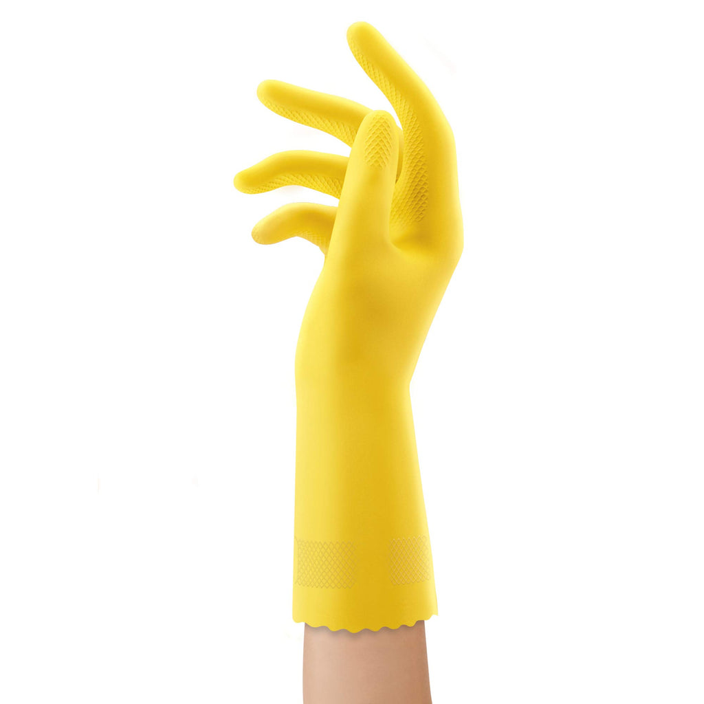 PLAYTEX HandSaver Rubber Gloves for Kitchen and Household Cleaning (4 Pairs), Small