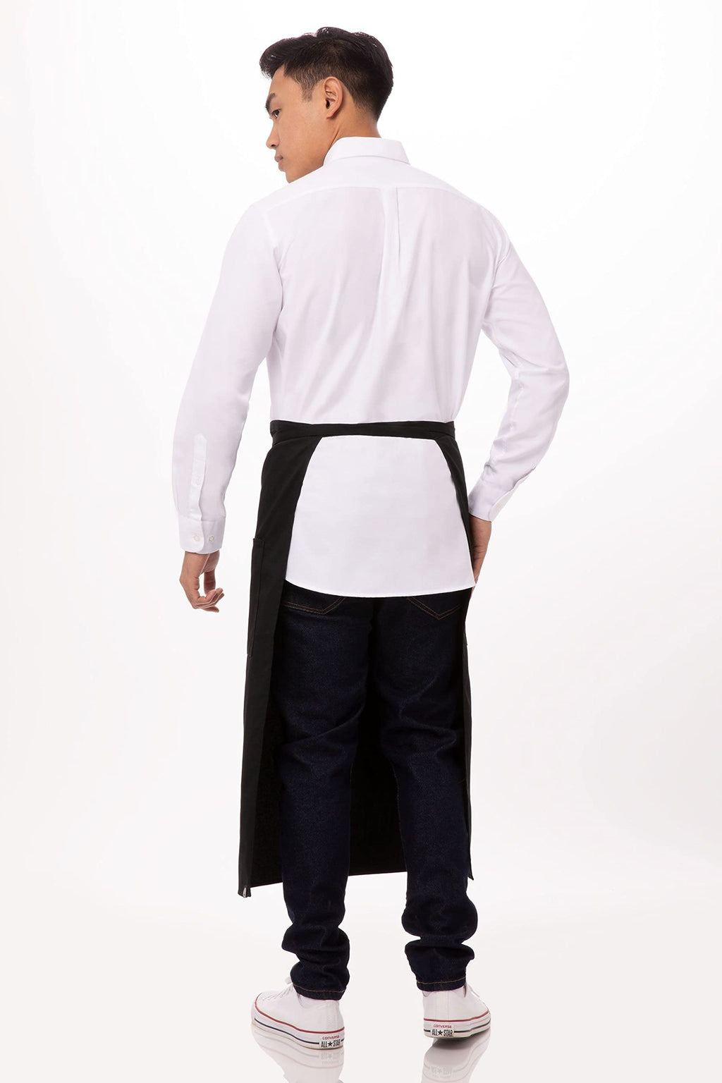 Chef Works Unisex Two Pocket Bistro Apron, Black, One Size