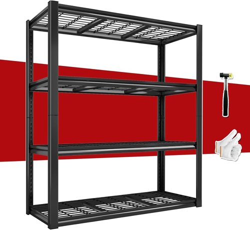 40W Heavy Duty Metal Garage Shelving Units - Adjustable Storage Shelves | 2200LBS Capacity, 19.6” D x 39.37” W x 59.84” H