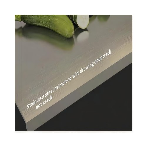 Large Stainless Steel Cutting Board,Suitable for Cutting Meat,Dicing,Vegetables,Fruits,Bread and Baking.ItIsConvenienttoClean,EasytoStoreandCan Be Washed in a Dishwasher ((15.8 * 19.6in))