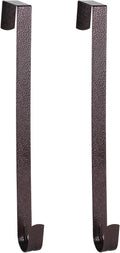 Sattiyrch 12" Wreath Hanger - Durable Steel Over The Door Hook in Textured Brass Finish