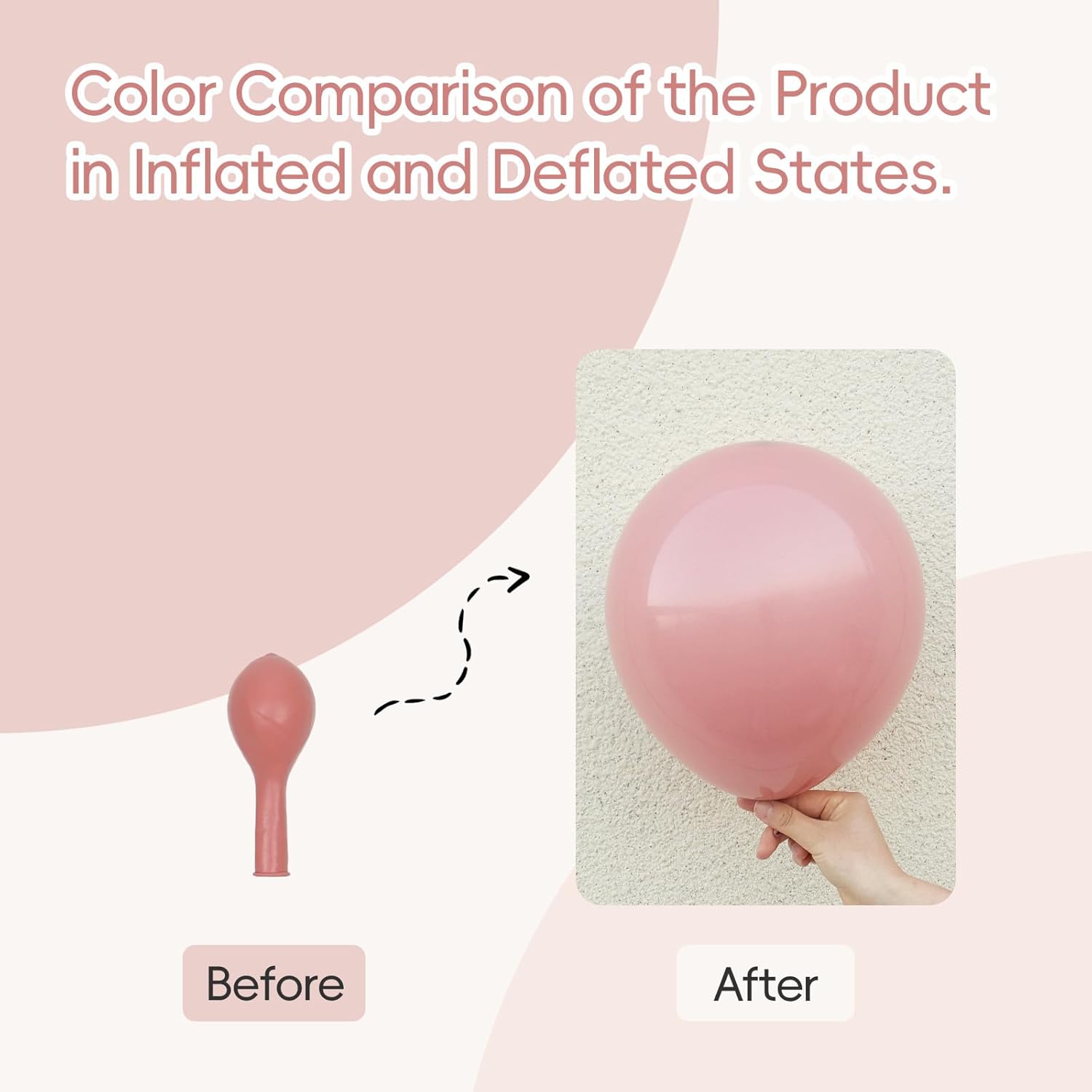 Skiennix Dusty Pink Balloons - 120-Piece Set in 5-18 Inch Sizes | Perfect for Weddings, Gender Reveals & Parties