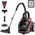 Skiennix Canister Vacuum Cleaner - 1600W Bagless Design with 45Kpa Suction Power | 4Qt Dust Cup, 5 Tools, Lightweight for Home & Pets