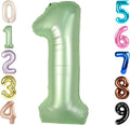 Number Balloons - 40 Inch Olive Green 1 Balloon for 1st Birthday Party Decorations