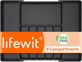Lifewit Silverware Drawer Organizer, Expandable Utensil Tray for Kitchen, BPA Free Flatware and Cutlery Holder, Adjustable Plastic Storage for Spoons Forks Knives, 15- 27 x 18.5", Black