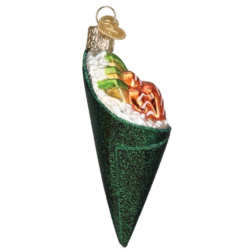 Old World Christmas Sushi Hand Roll Glass Blown Ornaments for Christmas Tree