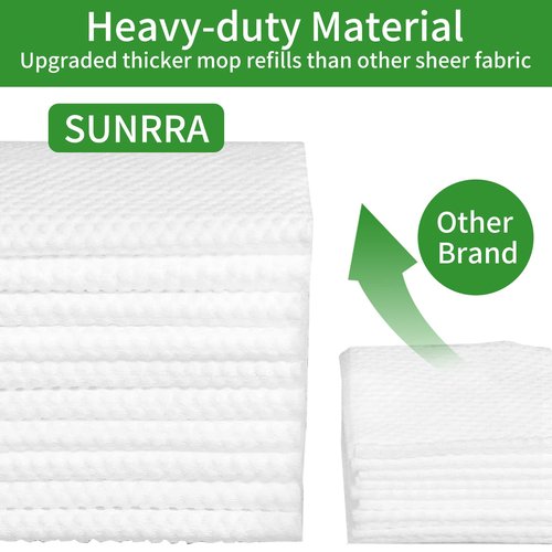 SUNRRA 200 Count Thickeded Dry Sweeping Cloths Compatible with Swiffer Pad, Strong Removal for Dust, Hair and Dander, Dry Refills Compatible with Swiffer Mop, 11 x 8.6 inch
