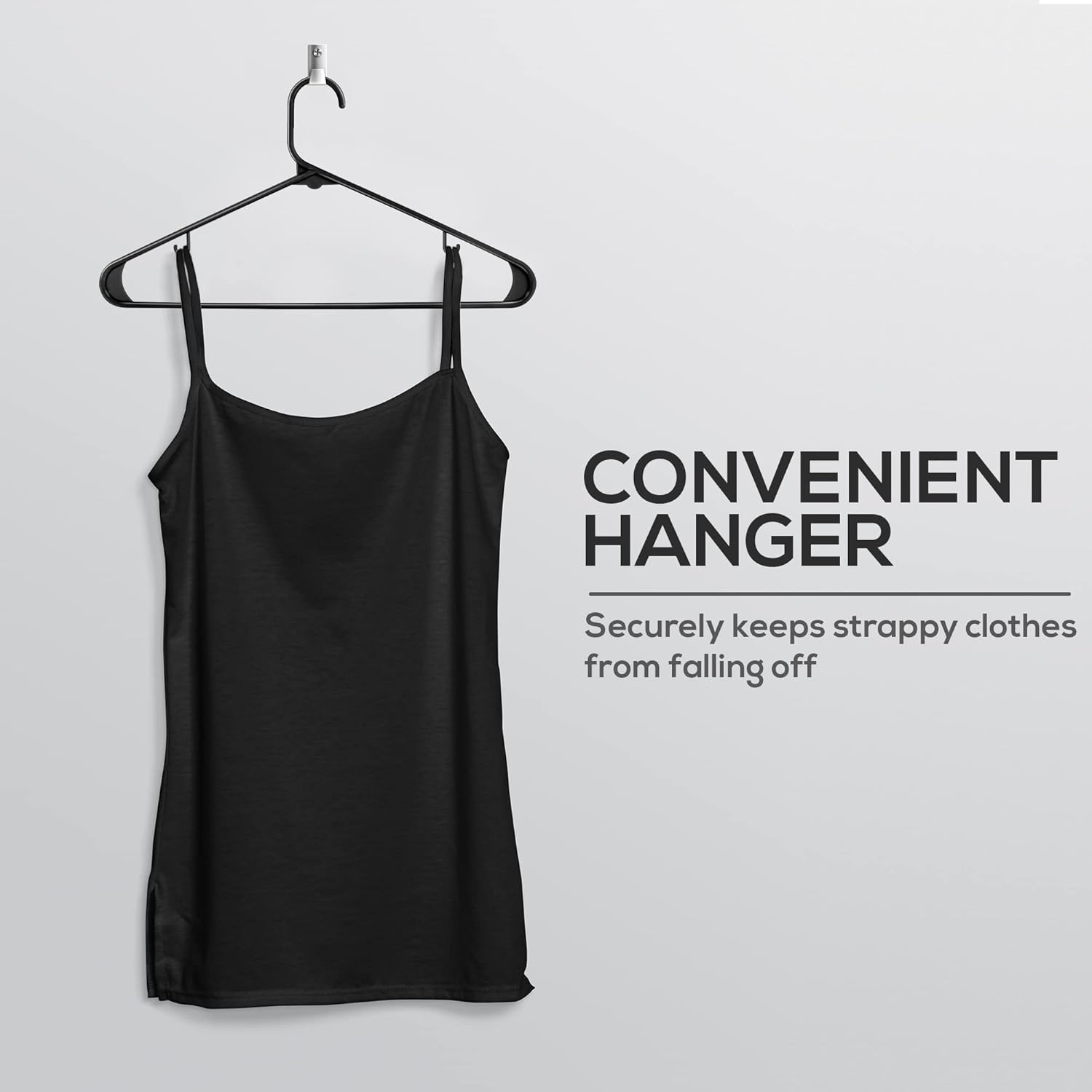 Utopia Home Plastic Hangers 100 Pack - Durable Space-Saving Closet Organizers - Essential for Shirts, Pants, Skirts & Coats (Black)