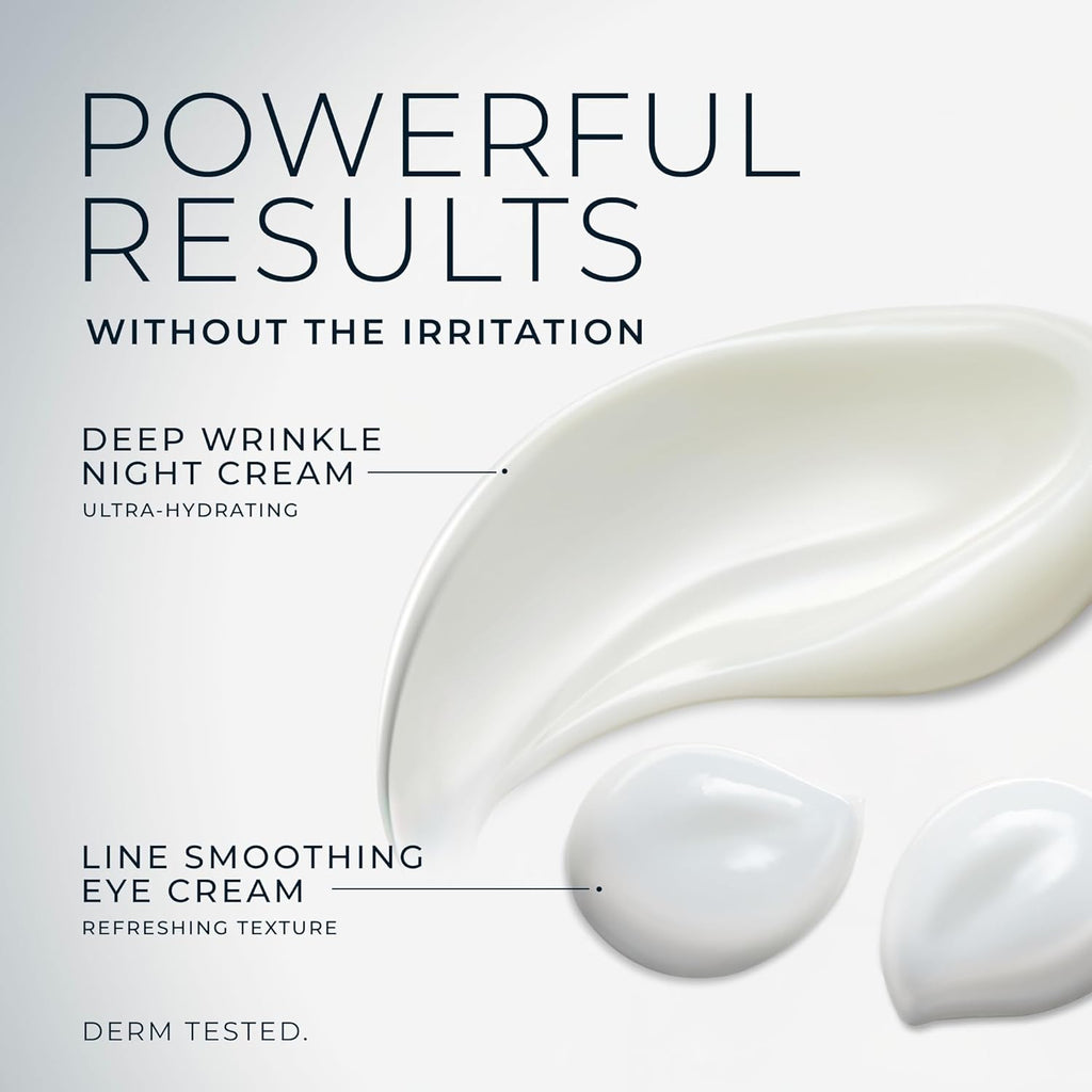 RoC Retinol Correxion Duo Set - Anti-Aging Night Face Cream & Under Eye Cream for Dark Circles
