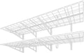 FLEXIMOUNTS 2-Pack Garage Shelving - 24"x72" Wall Storage Rack with Hooks | Classic White Finish