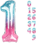 Number Balloons - 40 Inch Birthday Balloons for Girls & Boys | Pink, Purple, Blue - Perfect for 1st, 11th, 21st Celebrations