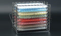 PLASDENT Dental Instrument Tray and Lid - Rectangular Stainless Steel Size B Rack #300TRB-H