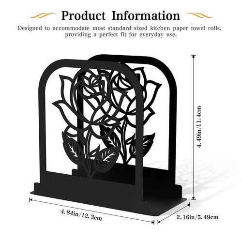 Unique Standing Napkin Holder,Gorgeous Rose Napkin Holders for Paper Napkins,Napkin Holder User-Friendly with Non-Slip Mat,Smooth Edge,Be Used for Dining Table,Shop,Countertop