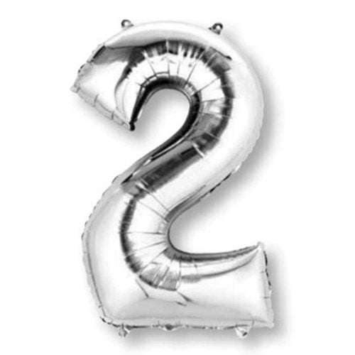 ANAGRAM INTERNATIONAL 33" Number 2 Silver - PKG