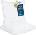Utopia Bedding Bed Pillows - Soft & Fluffy Down Alternative | European Size Set of 2, Cooling Gusseted Design