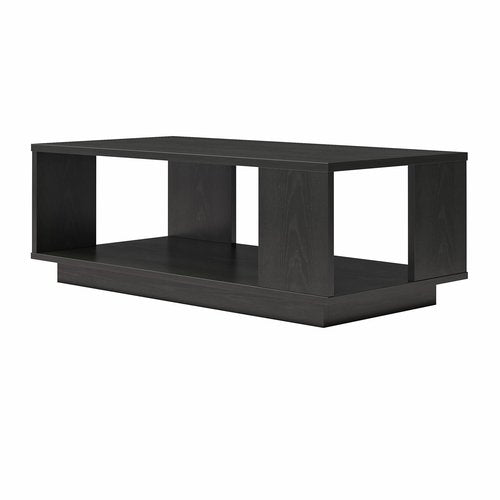 Ameriwood Home Knowle Contemporary Coffee Table, Black Oak, Minimal Design, Eco-Friendly, MDF/Engineered Wood