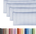 Skiennix Body Pillowcases Set of 4 | Soft & Breathable 20x54 Long Pillow Covers - Fade-Free, Machine Washable (Blue Stripes)