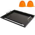 Full-Size Griddle Inserts with Handles for Weber Spirit 200 Spirit II 200 Series Grills Flat Top Cooking Pan Replacement Part for Weber Spirit I & II E-210 E-220 S-210 S-220 Series