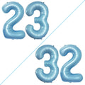 GOER 23rd Birthday Balloons - 42 Inch Jumbo Light Blue Foil Helium Balloons for Party Decor