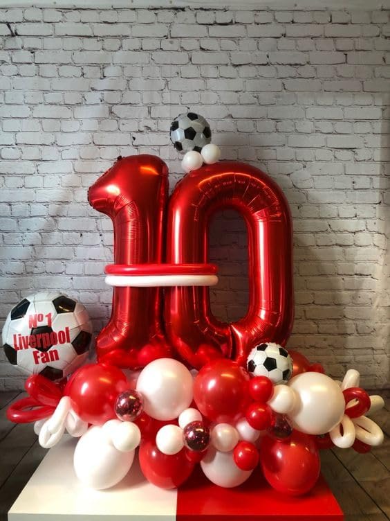 Red Number 17 Balloon - 40 Inch Birthday Decoration for 17th Party | Perfect for Boys & Girls