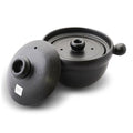 Banko Ware Rice Pot -Ground Product Series- Double Lid, Fluffy Rice, Donabe clay pot for, Microwave and Oven Safe, with English Manual, Made in Japan (1-2 servings)