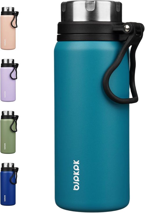 BJPKPK Stainless Steel Water Bottle - 25oz Insulated Thermal Flask | Double Wall Leakproof Design, Laguna